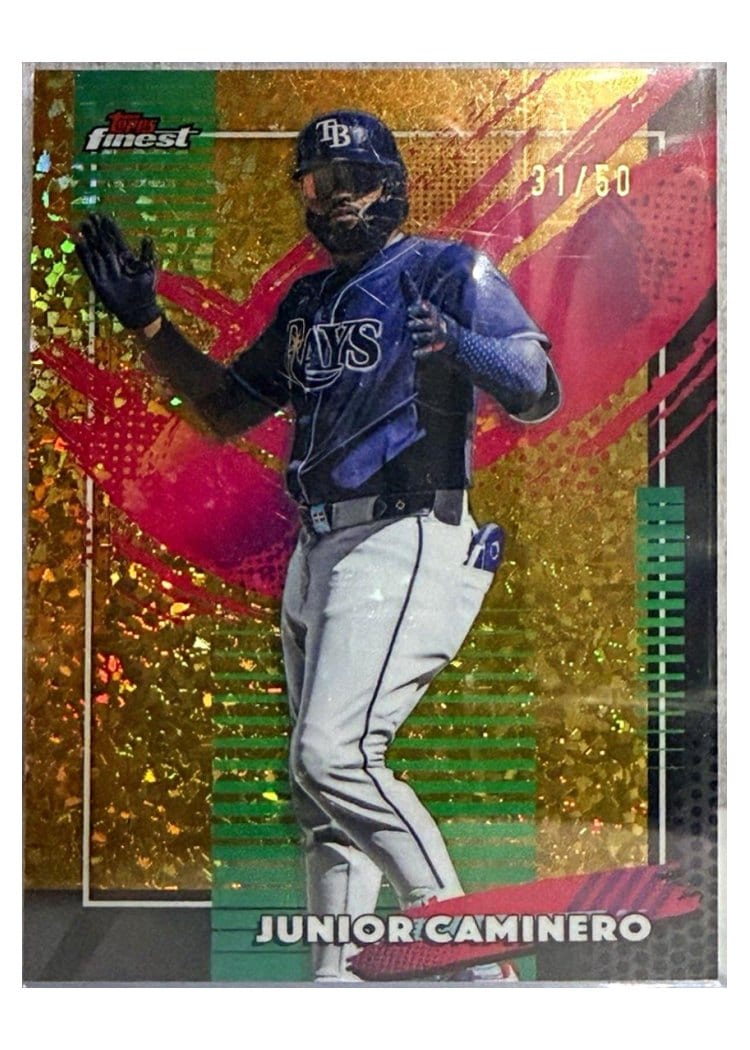 2026 Topps Finest Junior Caminero Gold Mini Diamond Refractor #279 card