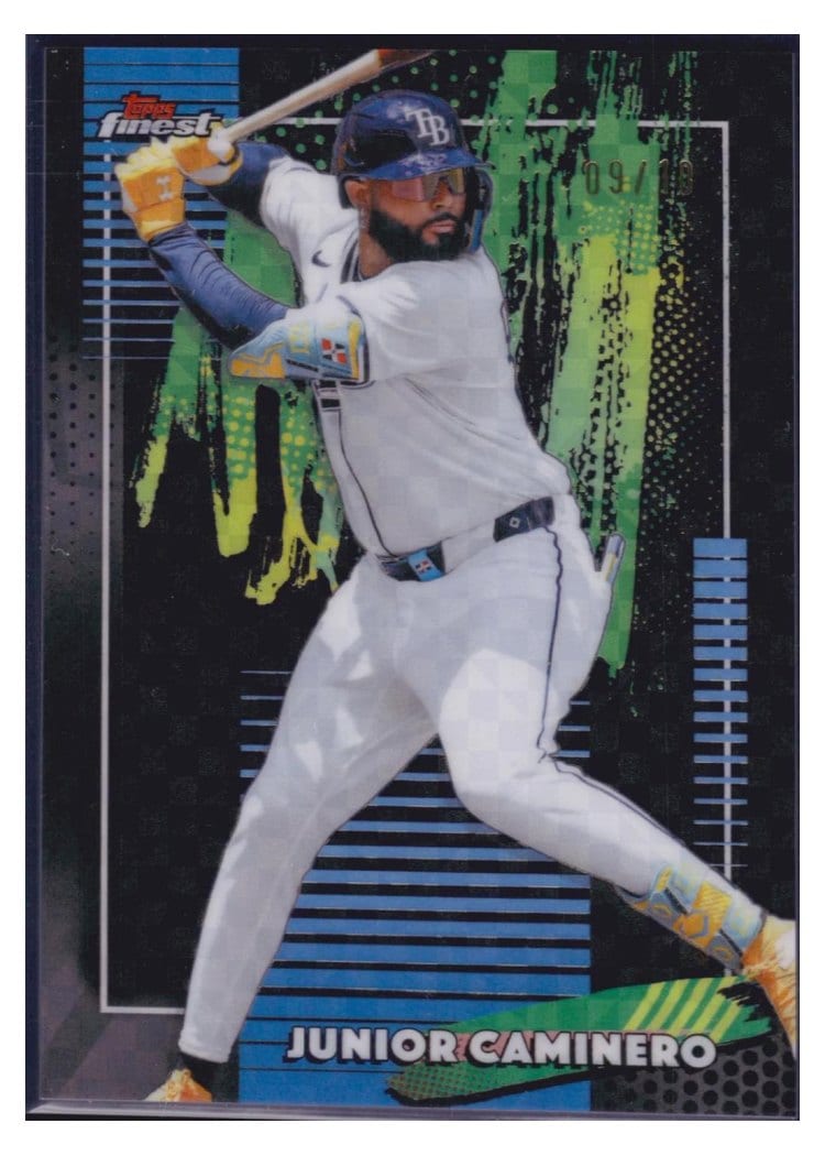 2026 Topps Finest Junior Caminero Black Refractor #47 card