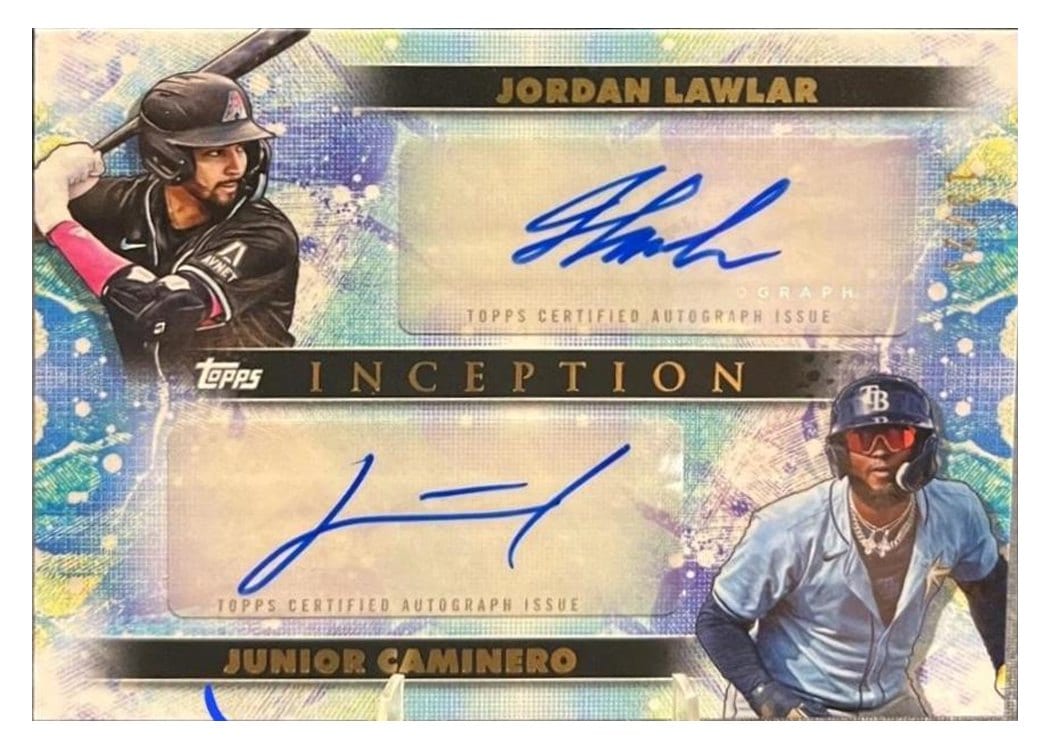 2024 Topps Inception Dual Autographs Junior Caminero / Jordan Lawlar #DA-LCA card