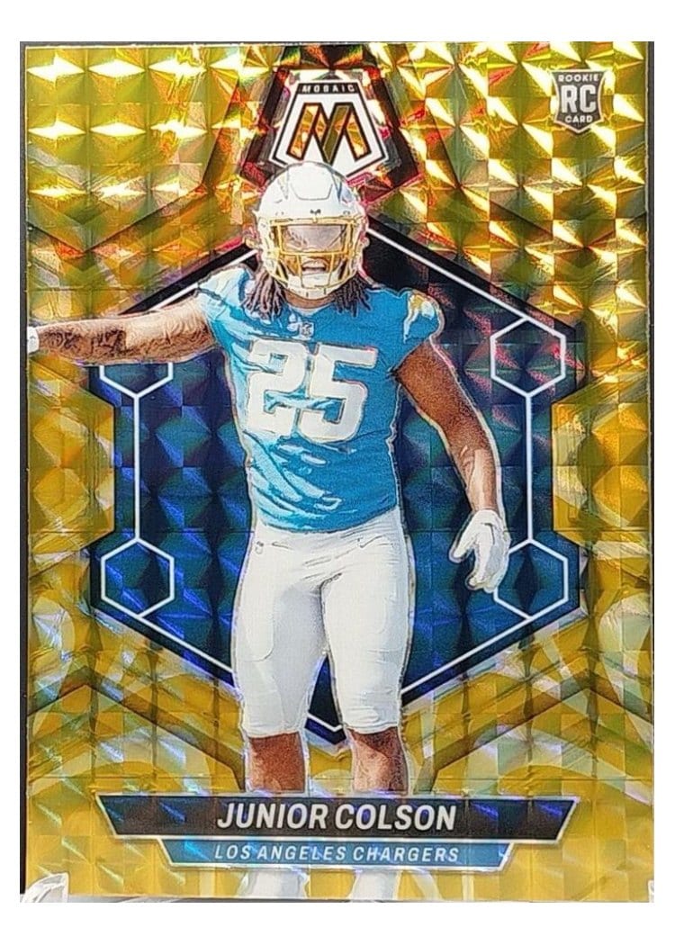 2024 Panini Mosaic Base Set Junior Colson Yellow Reactive #361 card