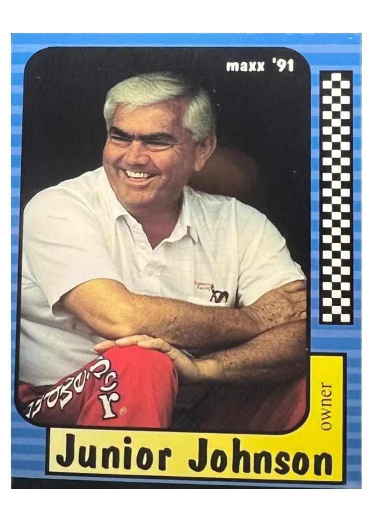 1991 Maxx Junior Johnson #87 card