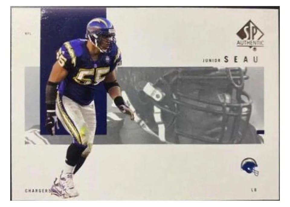 2001 SP Authentic Junior Seau #76 card