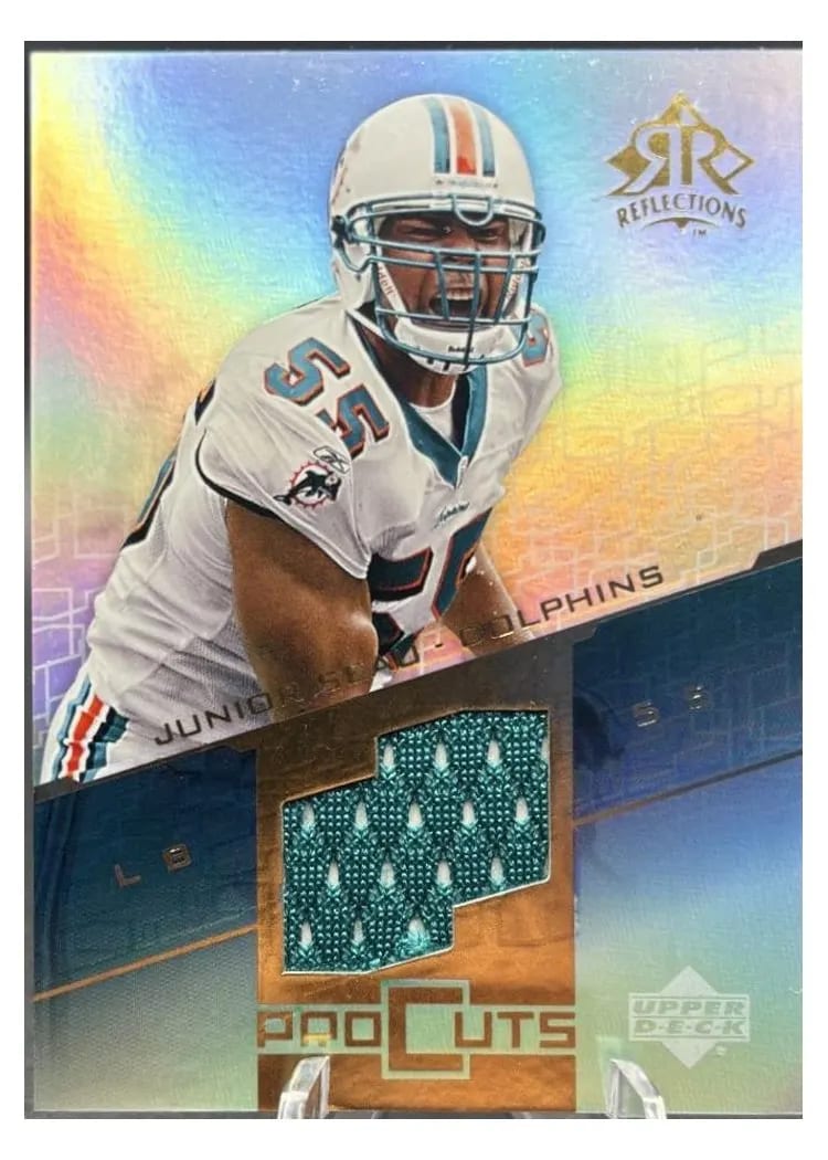 2004 Upper Deck Reflections Pro Cuts Junior Seau #PC-JS card
