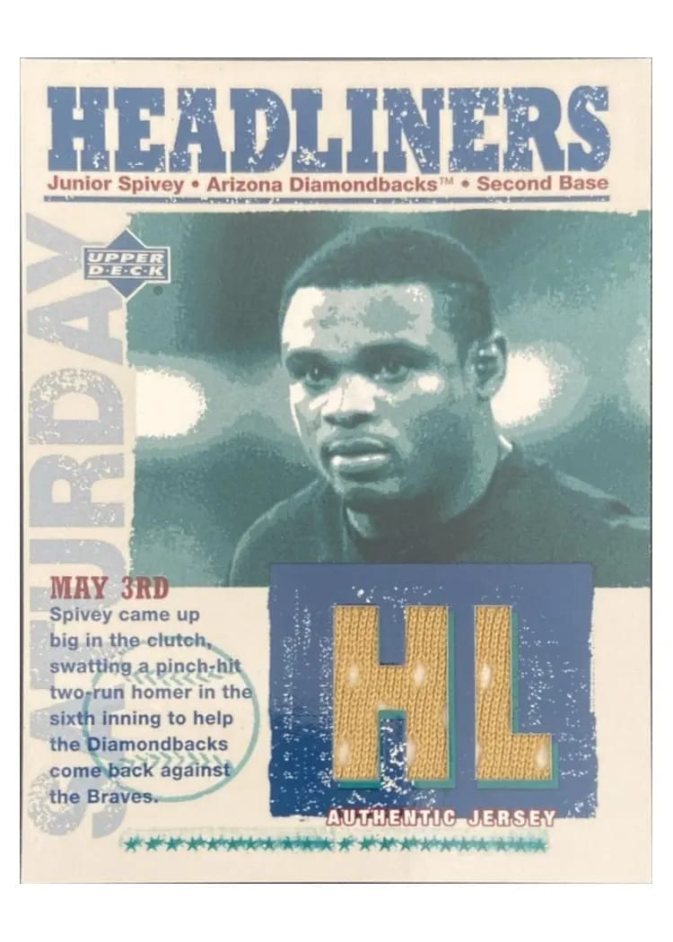 2004 Upper Deck Headliners Jersey Junior Spivey #HL-JS card