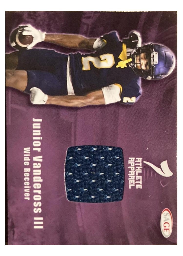 2026 SAGE Football Athlete Apparel Junior Vandeross III #AA-JVIII card