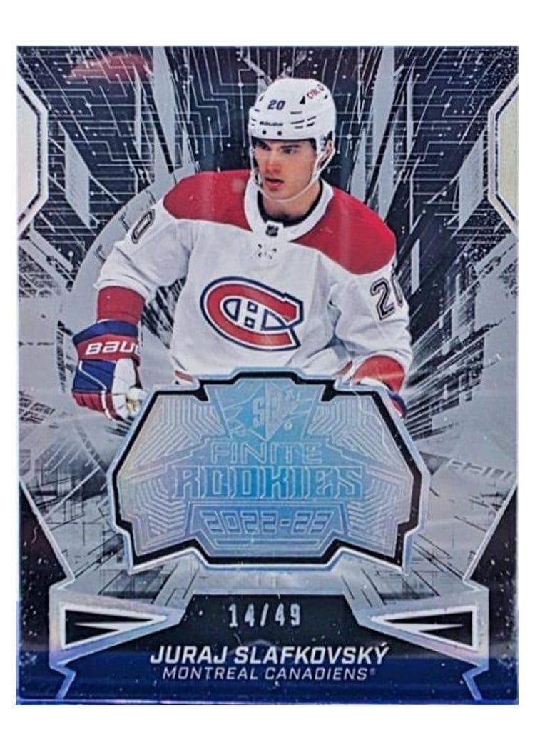 2022-23 SPx Finite Rookies Juraj Slafkovsky #F-1 card