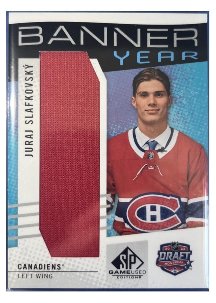 2025-26 SP Game Used NHL Draft Banner Year Relics Juraj Slafkovsky #BYD-JS card