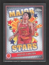 2024 Topps Chrome McDonald's All-American Major Stars Justice Carlton #SES-JUC card