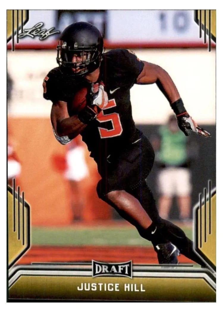 2019 Leaf Draft Justice Hill #44 card
