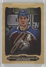 2021-22 Upper Deck Ultimate Collection Signature Masterpieces Justin Barron #USM-JB card