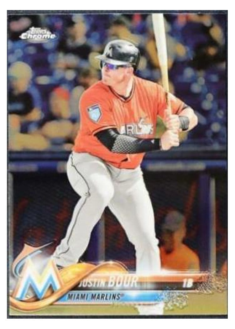 2018 Topps Chrome Base Set Justin Bour #68 card