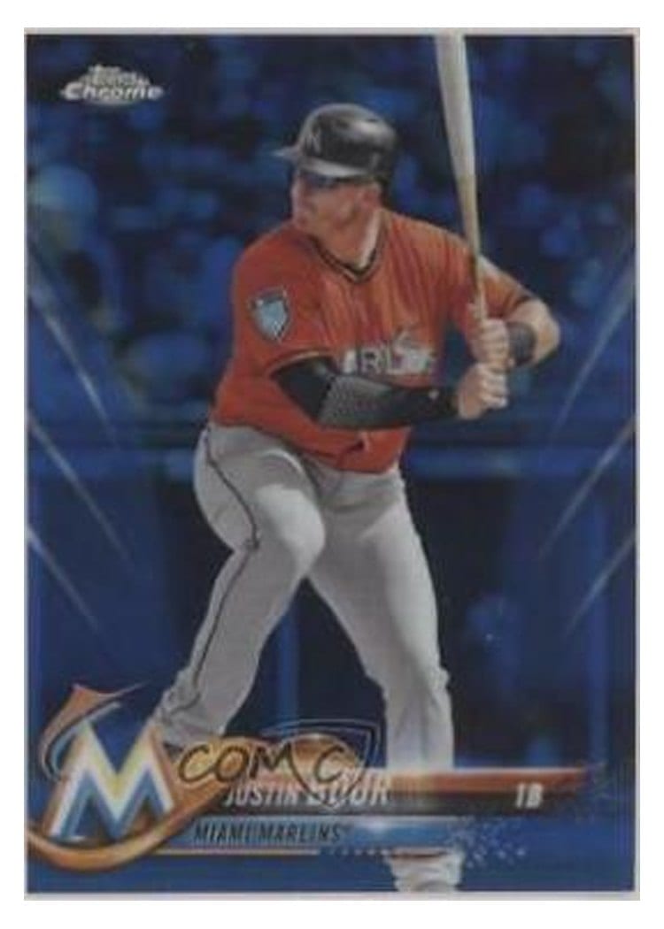 2018 Topps Chrome Base Set Justin Bour #68 card