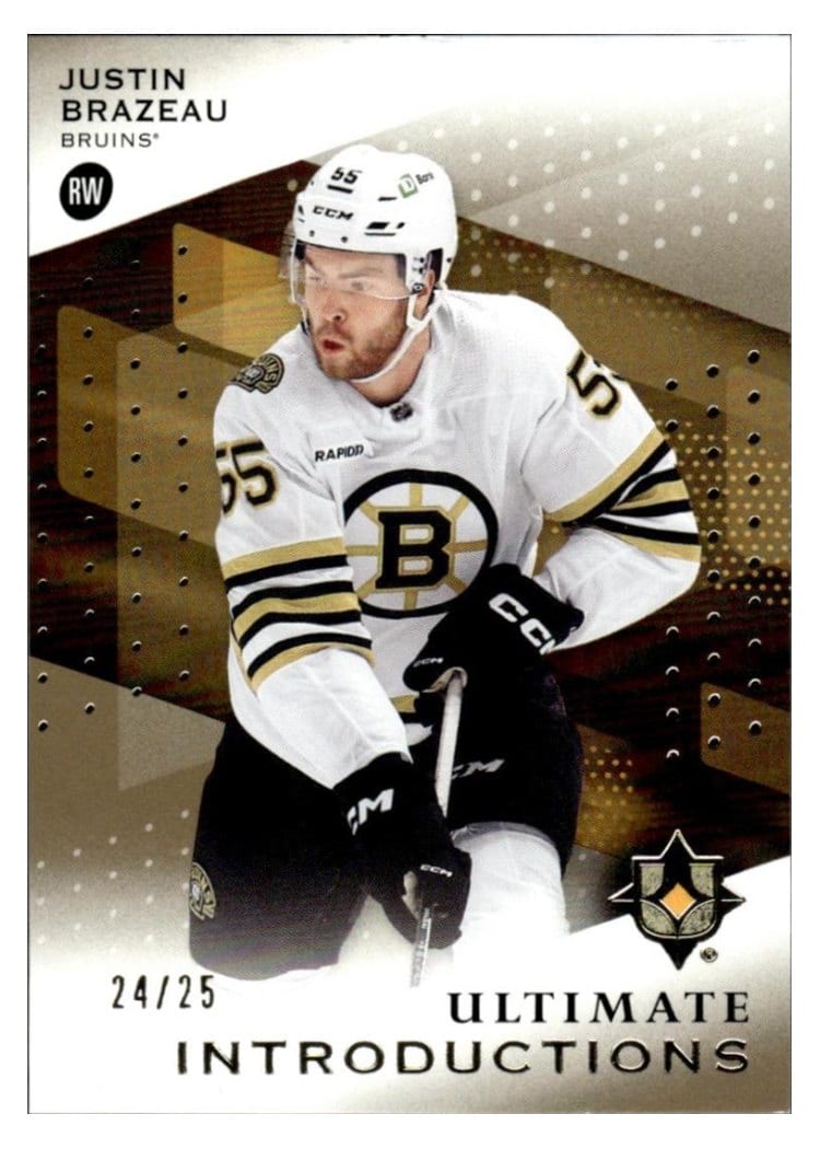 2024-25 Upper Deck Ultimate Collection Ultimate Introductions Justin Brazeau #UI-BR card