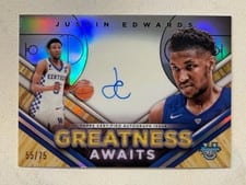 2023-24 Bowman University Best Greatness Awaits Autographs Justin Edwards #GAA-JE card
