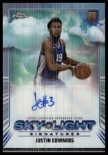 2024-25 Topps Chrome Sky-Light Signatures Justin Edwards #SLS-JED card
