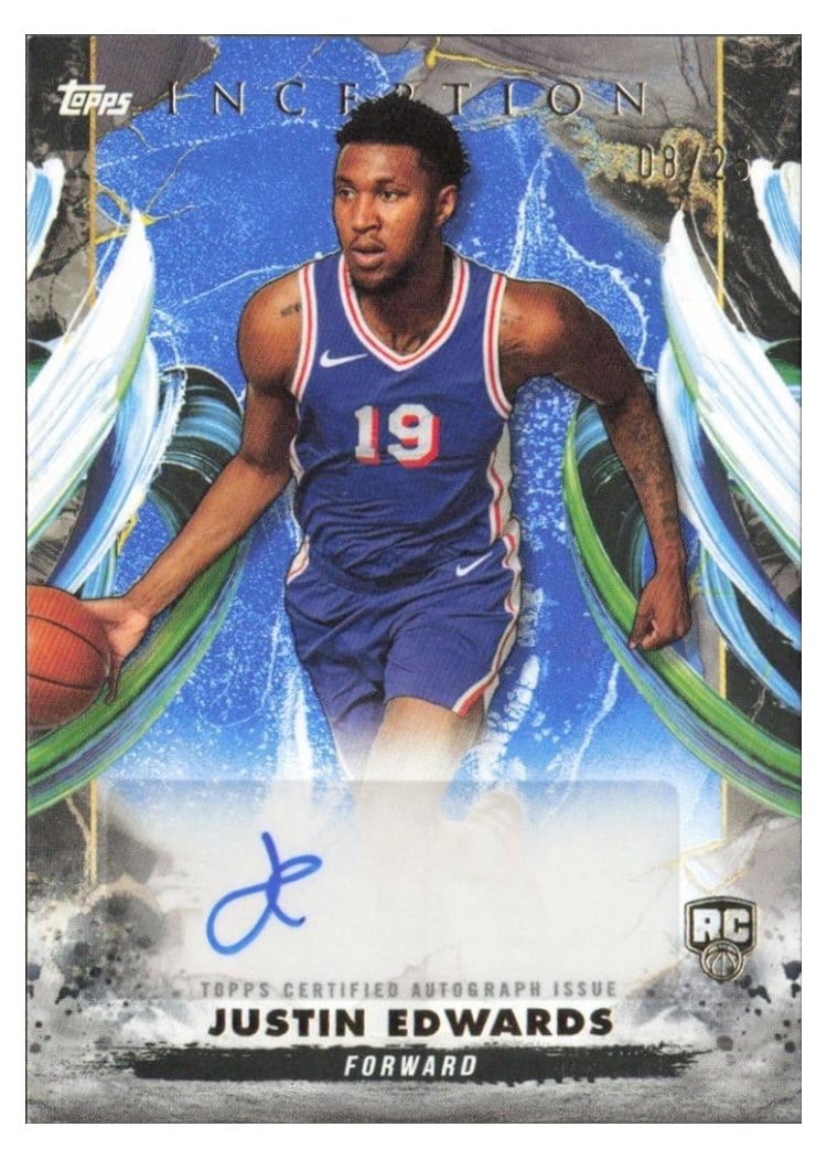 2024-25 Topps Inception Rookie Autographs Justin Edwards #RA-JE card