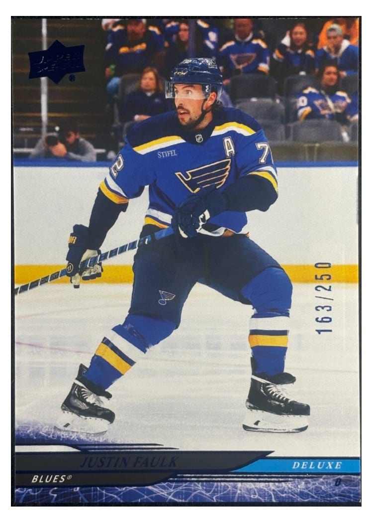 2024-25 Upper Deck Base Set Justin Faulk Deluxe #612 card