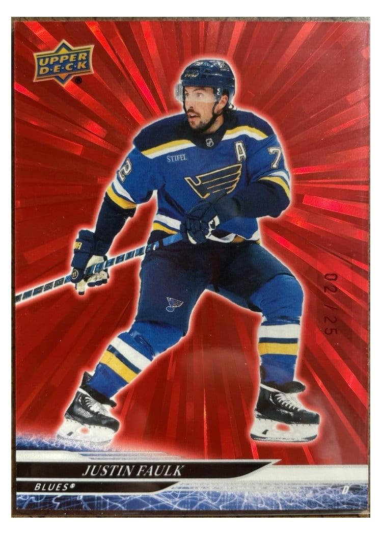 2024-25 Upper Deck Base Set Justin Faulk #612 card