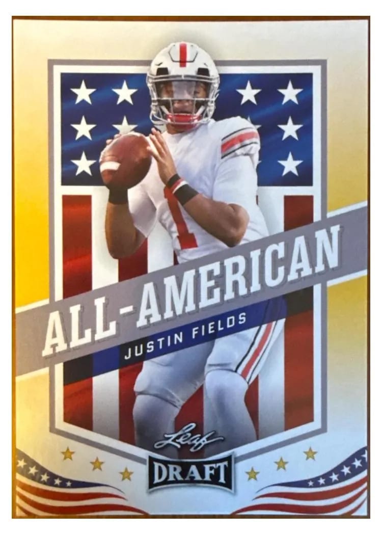 2021 Leaf Ultimate Draft Justin Fields #49 card