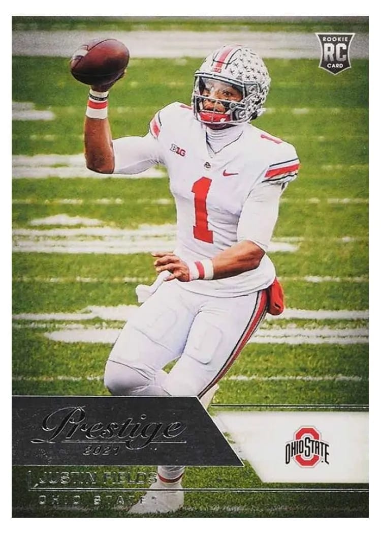 2021 Panini Chronicles Draft Picks Justin Fields #80 card