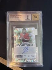 2021 Panini Contenders Justin Fields Autograph Cracked Ice #108 card
