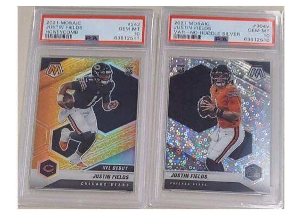 2021 Panini Mosaic Justin Fields #242 card