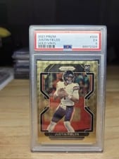 2021 Panini Prizm Justin Fields Gold Vinyl Prizm #334 card