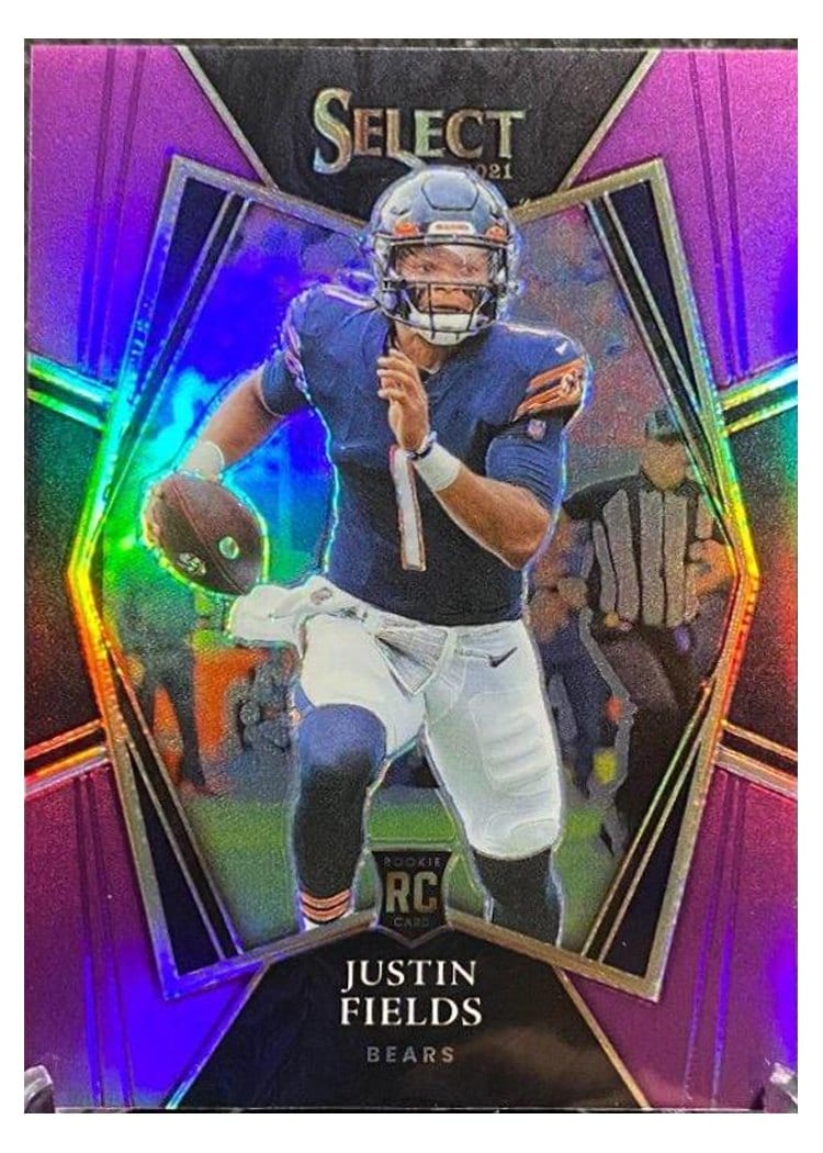 2021 Panini Select Base Set Justin Fields #150 card