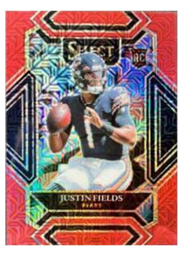 2021 Panini Select Base Set Justin Fields Red #250 card
