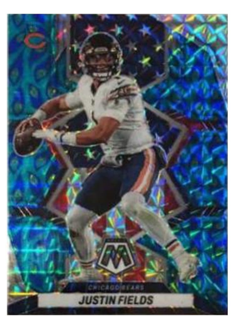2022 Panini Mosaic Base Set Justin Fields Choice Peacock #268 card