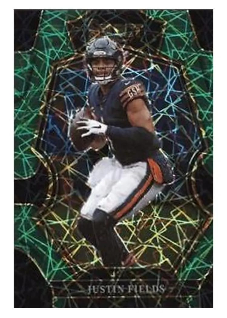 2022 Panini Select Base Set Justin Fields Green #117 card