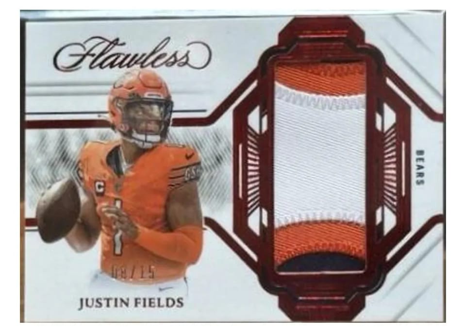 2023 Panini Flawless Patch Justin Fields #6 card