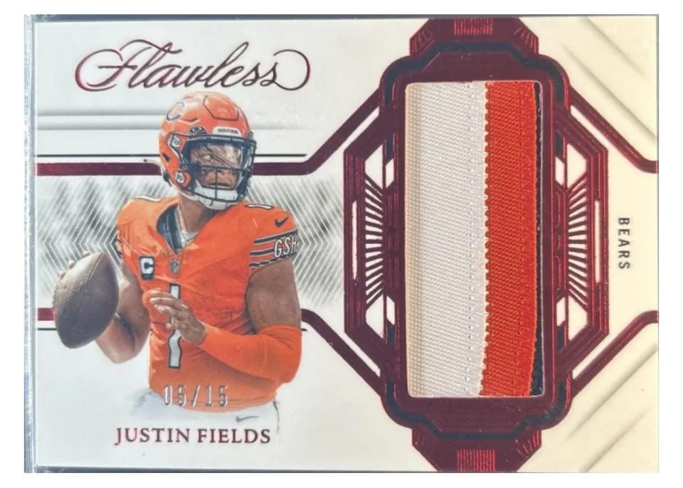 2023 Panini Flawless Patch Justin Fields #6 card