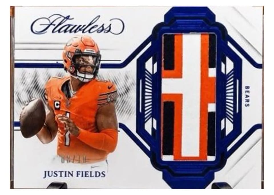 2023 Panini Flawless Patch Justin Fields #6 card