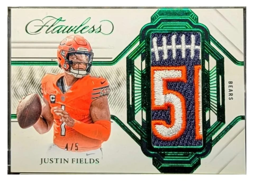 2023 Panini Flawless Patch Justin Fields #6 card