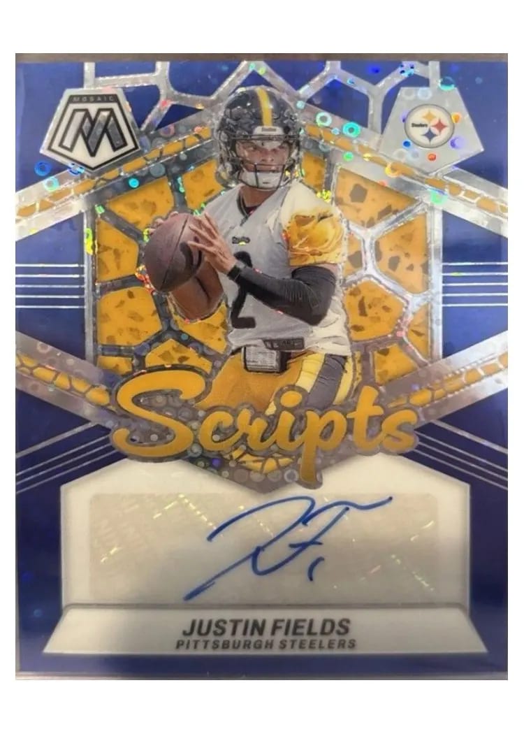 2024 Panini Mosaic Scripts Justin Fields #SC-JFS card
