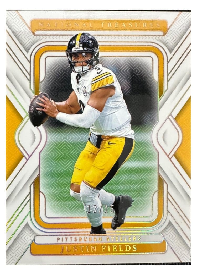 2024 Panini National Treasures Base Set Justin Fields #82 card