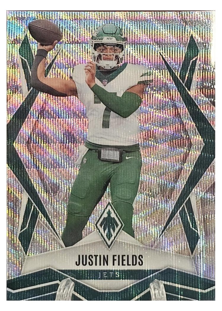 2025 Panini Phoenix Base Set Justin Fields Wave #107 card