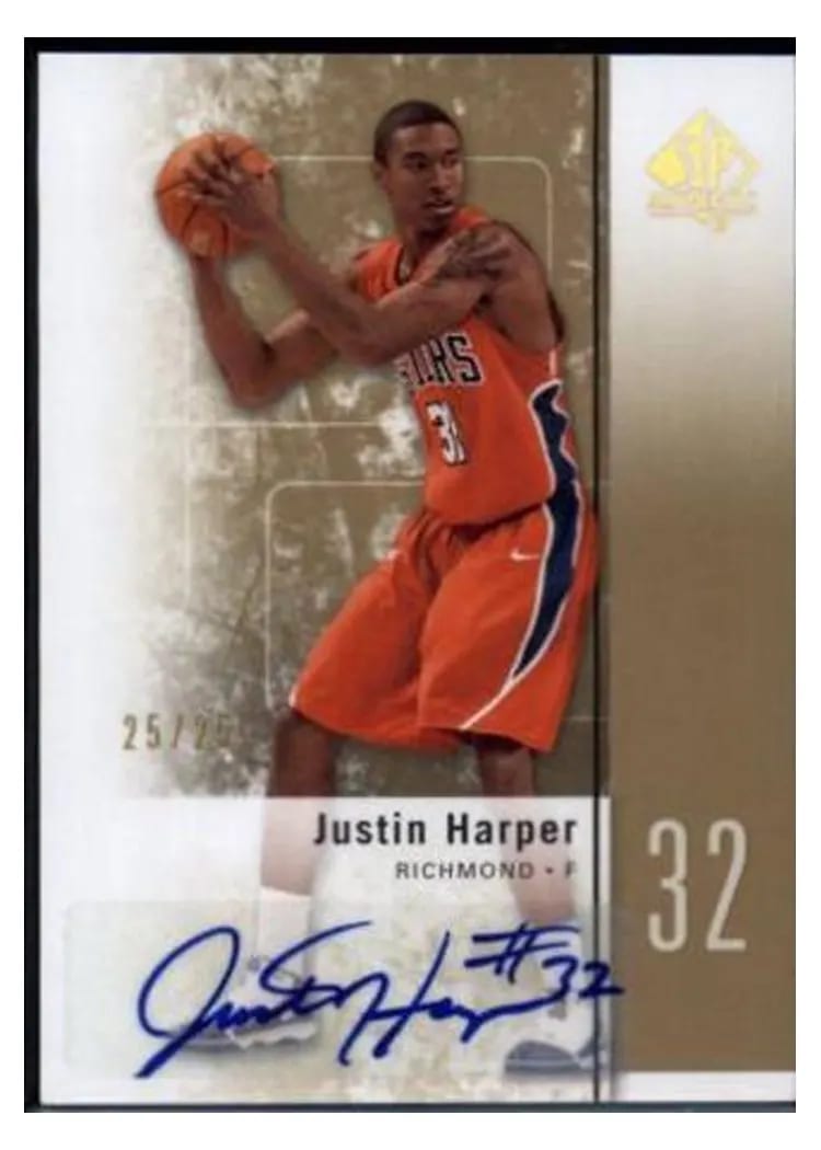 2011 SP Authentic Justin Harper Autograph-Gold #20 card