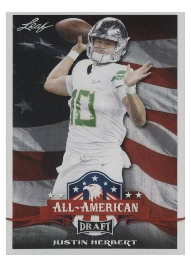 2020 Leaf Draft Justin Herbert #63 card