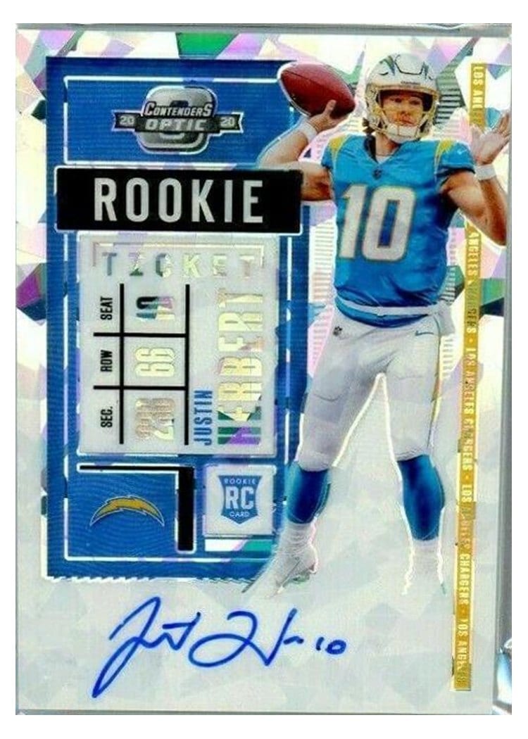 2020 Panini Contenders Optic Base Set Justin Herbert #104 card