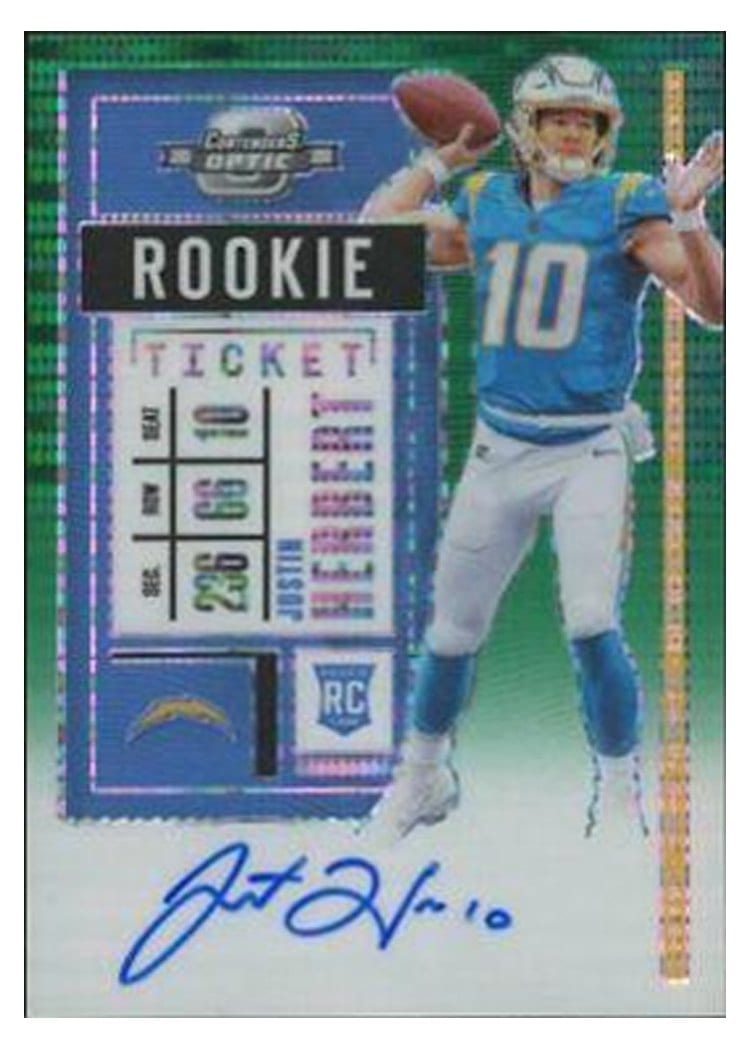2020 Panini Contenders Optic Base Set Justin Herbert #104 card