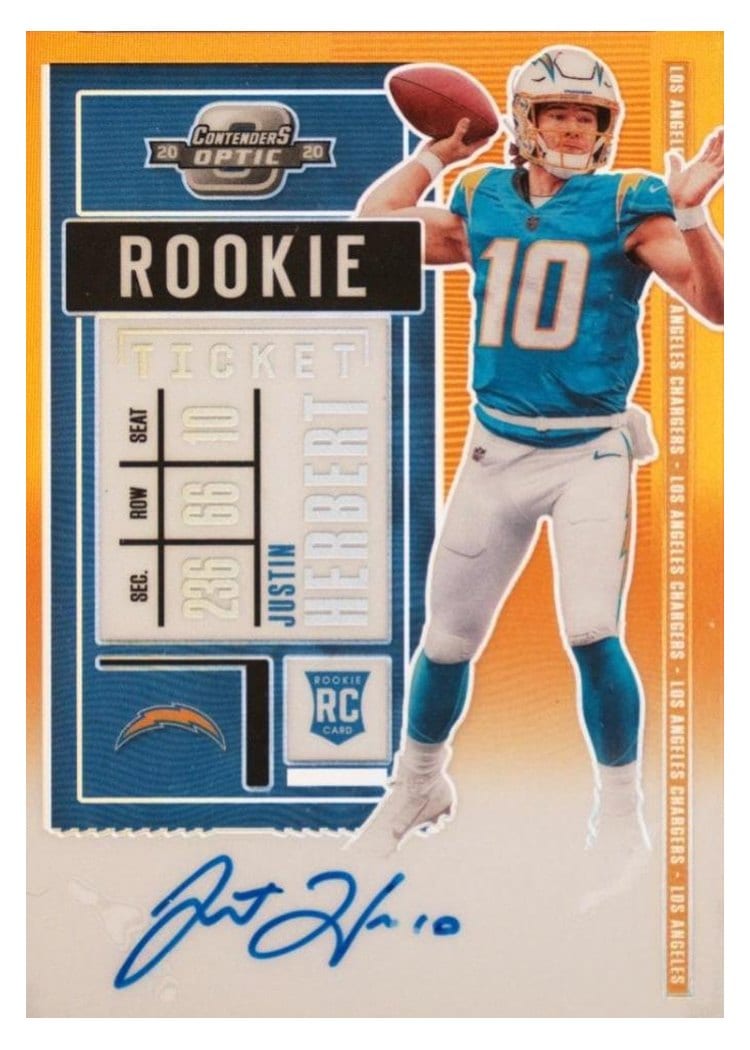 2020 Panini Contenders Optic Base Set Justin Herbert #104 card