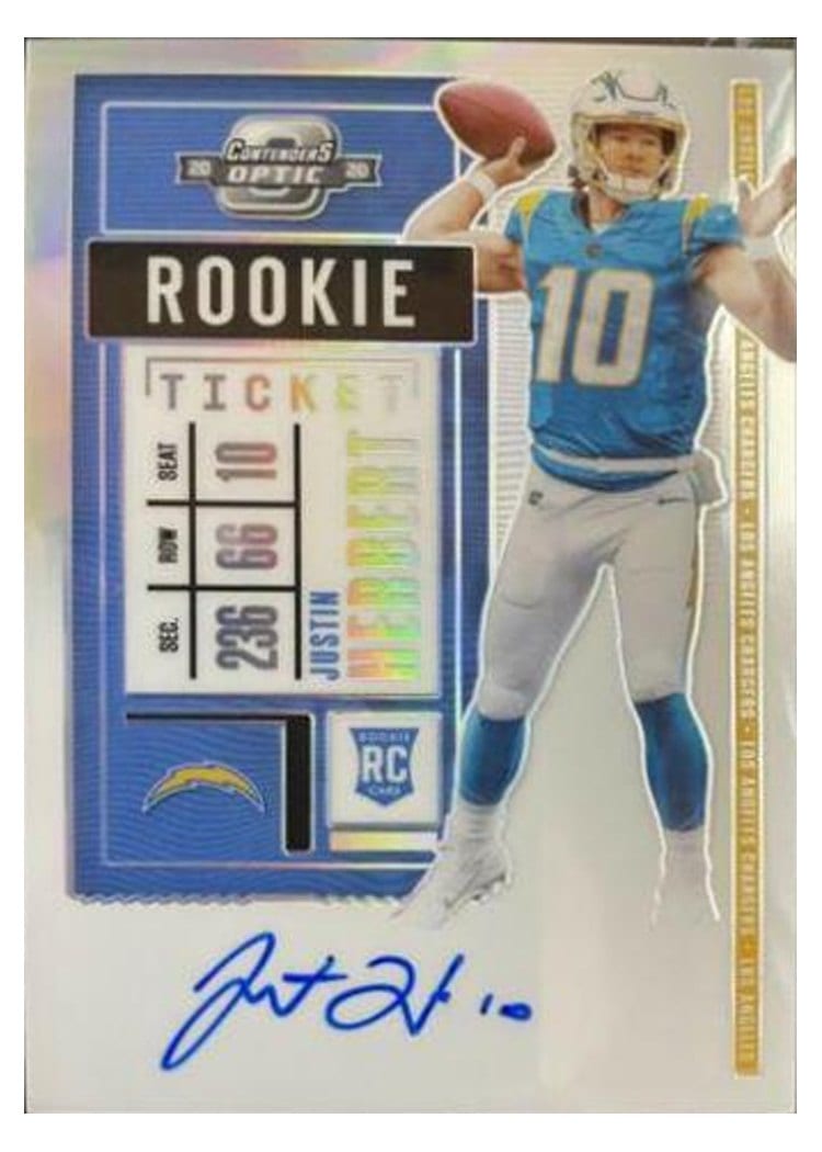 2020 Panini Contenders Optic Base Set Justin Herbert #104 card