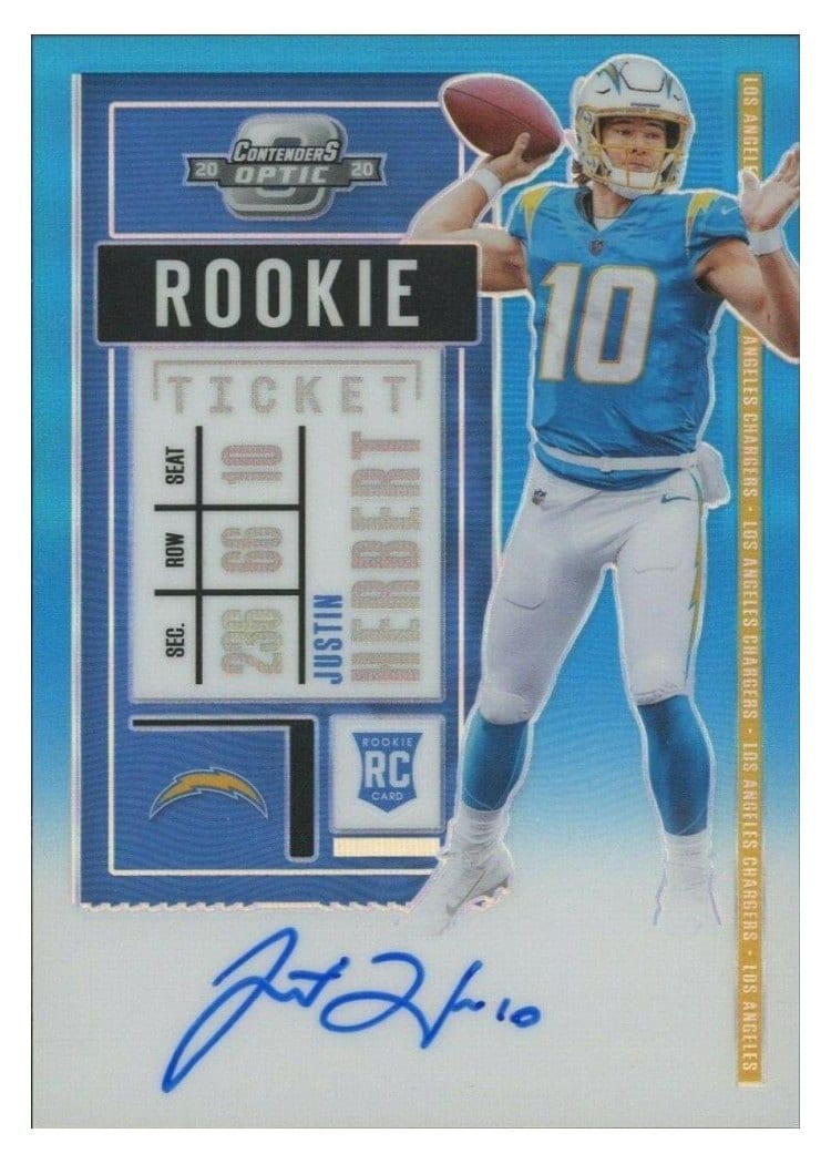 2020 Panini Contenders Optic Base Set Justin Herbert #104 card