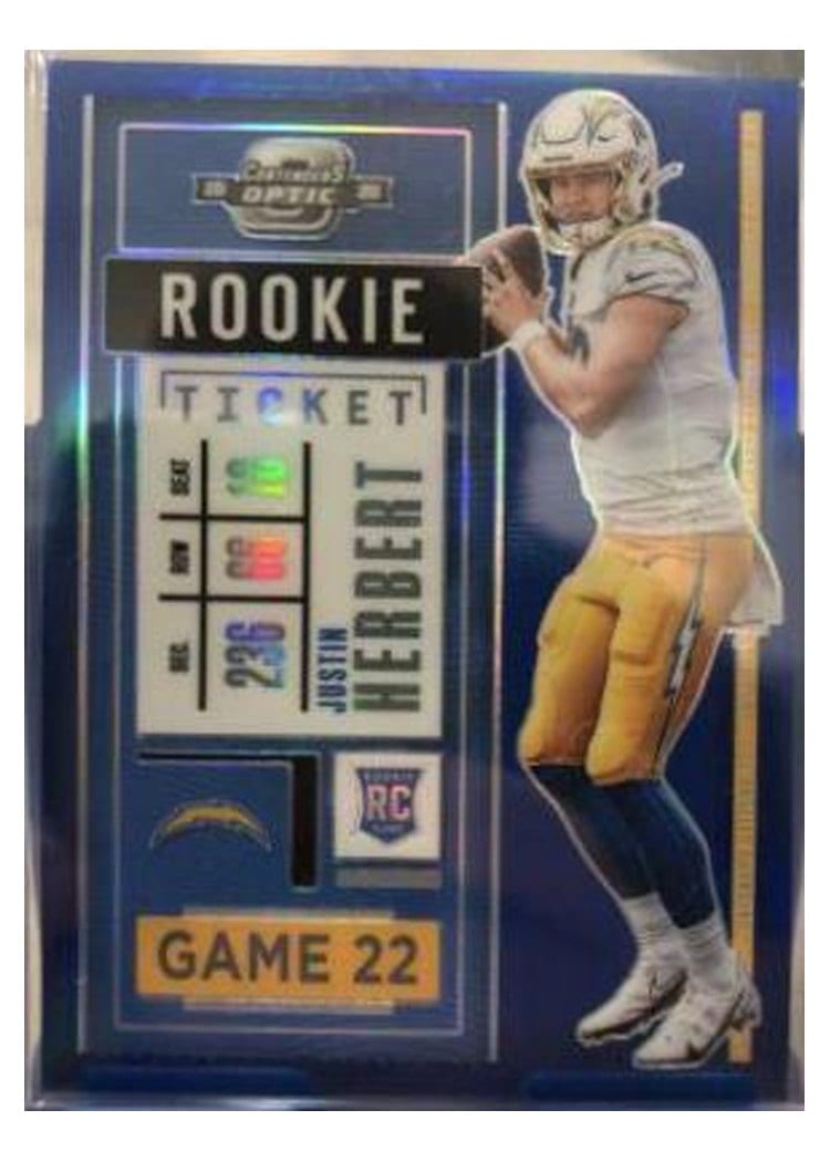 2020 Panini Contenders Optic Base Set Justin Herbert #85 card