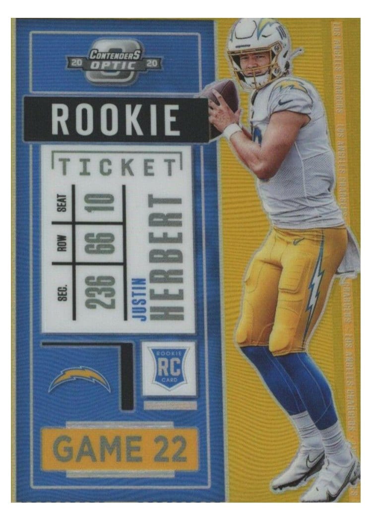 2020 Panini Contenders Optic Base Set Justin Herbert #85 card
