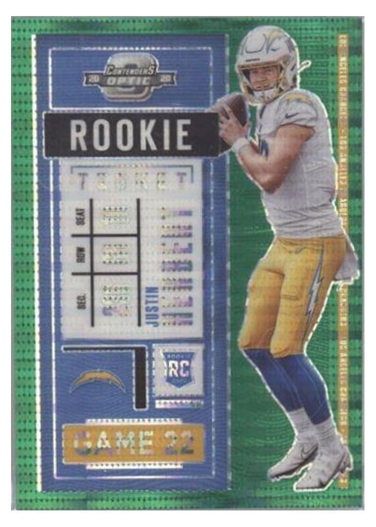 2020 Panini Contenders Optic Base Set Justin Herbert #85 card