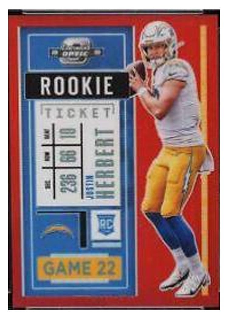 2020 Panini Contenders Optic Base Set Justin Herbert #85 card