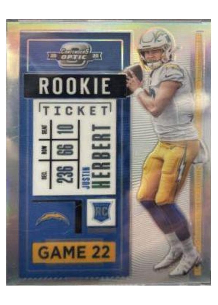 2020 Panini Contenders Optic Base Set Justin Herbert #85 card